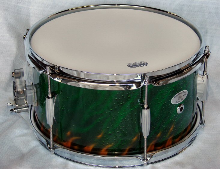 Custom-Green-Airbrushed-Snare-Drum
